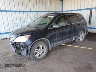 2011 Honda CR-V EX-L with VIN 5J6RE3H75BL036872, listed as a Copart auction lot 46544685 with 180,879 mi miles and Salvage Title. Bid and sale history available at carsss.com. Image 1.