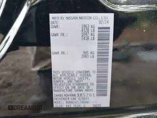 2024 Nissan Altima SV with VIN 1N4BL4DV4RN385761, listed as a IAAI auction lot 42453967 with 23,316 mi miles and . Bid and sale history available at DreamBid. Image 9.
