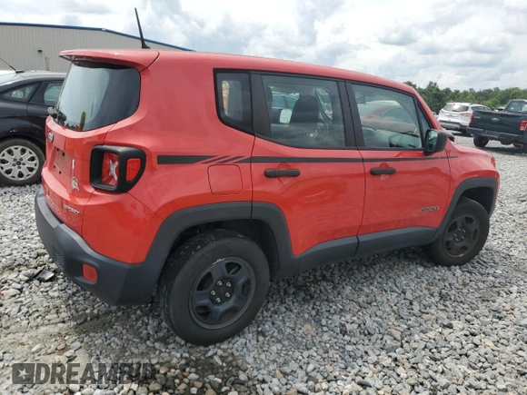 2018 Jeep Renegade Sport with VIN ZACCJBABXJPH41855, listed as a Copart auction lot 60539345 with 40,771 mi miles and Salvage title. Bid and sale history available at DreamBid. Image 3.