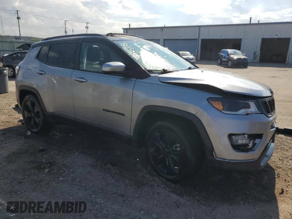 2020 Jeep Compass Latitude with VIN 3C4NJCBB8LT162579, listed as a Copart auction lot 56656665 with 78,828 mi miles and Salvage title. Bid and sale history available at DreamBid. Image 4.