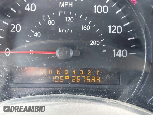 2004 Nissan Titan LE with VIN 1N6AA07B04N525607, listed as a IAAI auction lot 42180184 with 267,589 mi miles. Bid and sale history available at carsss.com. Image 7.
