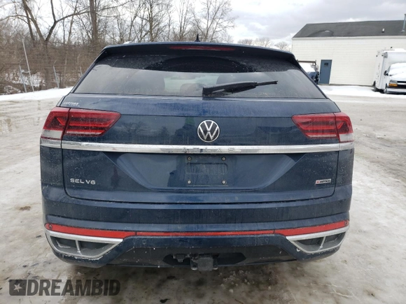 2021 Volkswagen Atlas SEL Premium R-Line with VIN 1V2FE2CA3MC206217, listed as a Copart auction lot 42675215 with 61,723 mi miles and Salvage title. Bid and sale history available at DreamBid. Image 6.