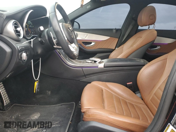 2020 Mercedes-Benz C 43 AMG with VIN 55SWF6EB6LU328288, listed as a Copart auction lot 85975124 with 58,815 mi miles and Salvage Title. Bid and sale history available at carsss.com. Image 7.