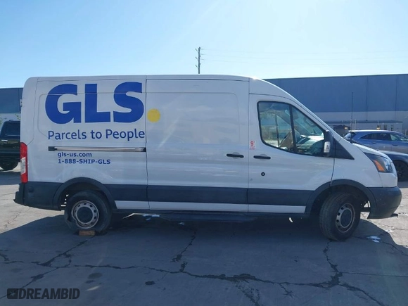 2019 Ford Transit Van with VIN 1FTYE2CM8KKB35605, listed as a IAAI auction lot 41745156 with NaN miles. Bid and sale history available at carsss.com. Image 13.