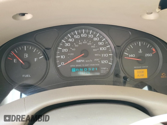 2002 Chevrolet Impala z VIN 2G1WF55E629195209, wystawiony jako Copart lot #54399365 z przebiegiem 106 226 mil mil oraz Szkoda całkowita • Salvage title. Historia ofert i sprzedaży dostępna na DreamBid. Obrazek 9.