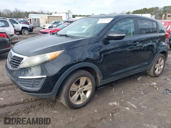 2012 Kia Sportage LX with VIN KNDPB3A23C7203826, listed as a IAAI auction lot 41464022 with 260,980 mi miles. Bid and sale history available at carsss.com. Image 2.