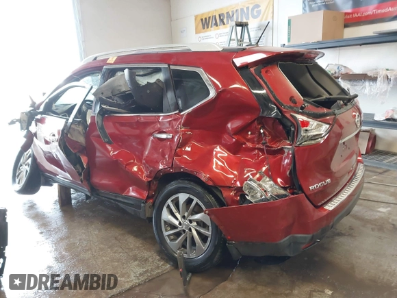 2015 Nissan Rogue SL with VIN 5N1AT2MV1FC840353, listed as a IAAI auction lot 41254413 with Not Provided miles. Bid and sale history available at carsss.com. Image 3.