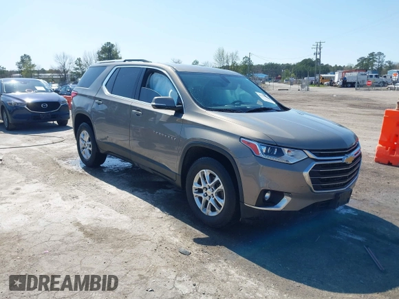 2018 Chevrolet Traverse LT Cloth z VIN 1GNEVGKW4JJ281837, wystawiony jako IAAI lot #41919081 z przebiegiem 91 496 mil mil oraz . Historia ofert i sprzedaży dostępna na DreamBid. Obrazek 1.