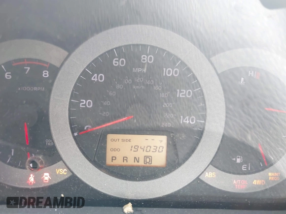 2008 Toyota RAV4 Ltd with VIN JTMBK31V385050095, listed as a IAAI auction lot 41948643 with 194,030 mi miles. Bid and sale history available at carsss.com. Image 7.