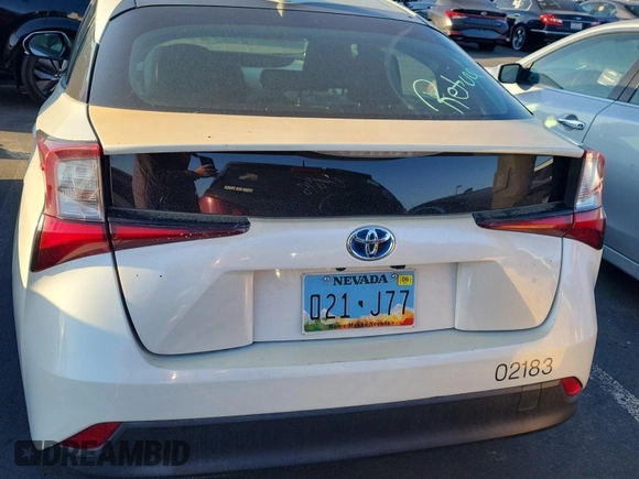 2019 Toyota Prius L Eco z VIN JTDKARFU0K3071589, wystawiony jako IAAI lot #42497984 z przebiegiem 54 762 mil mil oraz . Historia ofert i sprzedaży dostępna na DreamBid. Obrazek 2.