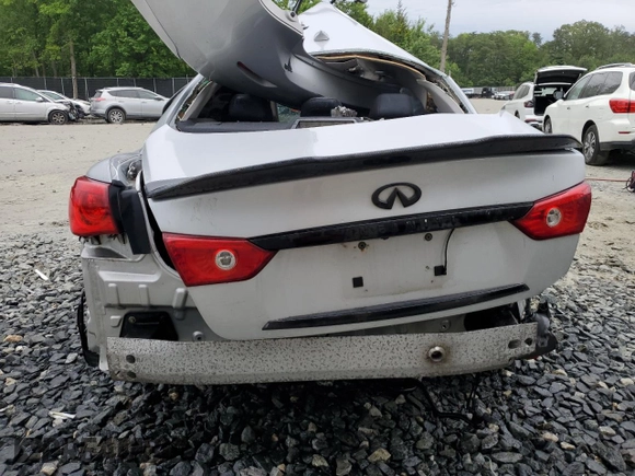 2014 Infiniti Q50 Premium with VIN JN1BV7ARXEM691878, listed as a Copart auction lot 56767475 with 151,257 mi miles and Clean title. Bid and sale history available at DreamBid. Image 6.