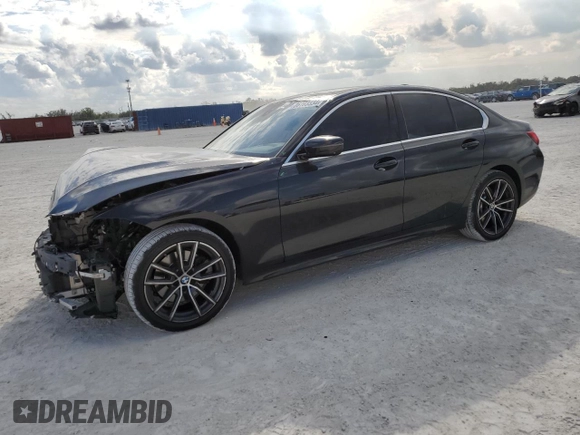 2021 BMW 3 Series 330i xDrive with VIN WBA5R7C08MFJ94101, listed as a Copart auction lot 86703334 with 51,533 mi miles and Salvage Title. Bid and sale history available at carsss.com. Image 1.
