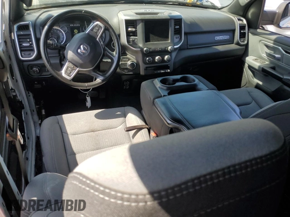 2021 Ram 1500 Big Horn with VIN 1C6RREFT2MN747109, listed as a Copart auction lot 58084855 with 77,604 mi miles and Salvage title. Bid and sale history available at DreamBid. Image 8.