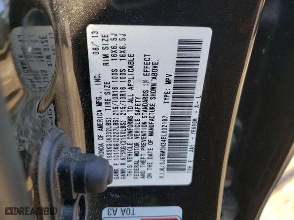 2014 Honda CR-V LX with VIN 5J6RM3H34EL002197, listed as a Copart auction lot 50887095 with 177,074 mi miles and Salvage Title. Bid and sale history available at carsss.com. Image 14.
