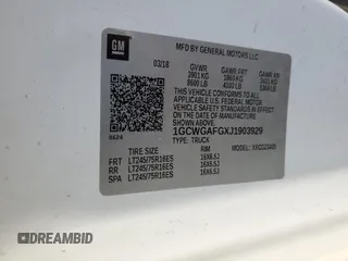 2018 Chevrolet Express Cargo Van with VIN 1GCWGAFGXJ1903929, listed as a Copart auction lot 42463695 with 73,707 mi miles and Salvage Title. Bid and sale history available at carsss.com. Image 13.