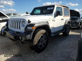 2020 Jeep Wrangler Sport with VIN 1C4GJXAG5LW246981, listed as a Copart auction lot 77233814 with 9,375 mi miles and Non repairable. Bid and sale history available at DreamBid. Image 1.