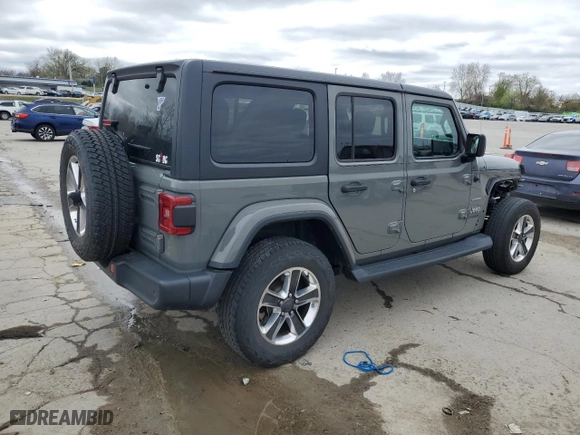2018 Jeep Wrangler Unlimited Sahara with VIN 1C4HJXEN7JW223616, listed as a Copart auction lot 50688375 with 52,960 mi miles and Salvage Title. Bid and sale history available at carsss.com. Image 3.