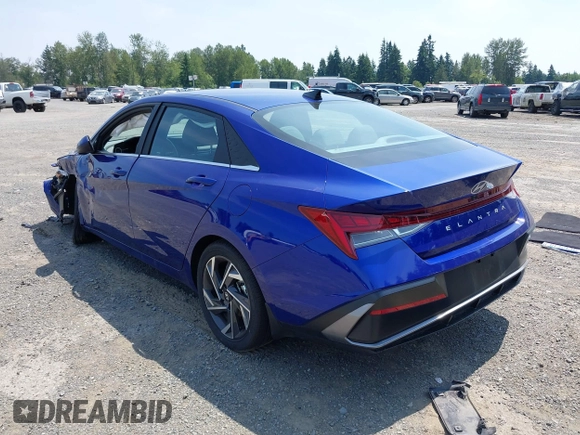 2024 Hyundai Elantra SEL with VIN KMHLS4DG7RU771675, listed as a IAAI auction lot 42575704 with 3,716 mi miles and . Bid and sale history available at DreamBid. Image 3.