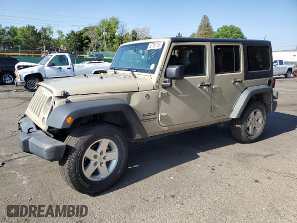 2017 Jeep Wrangler Unlimited Sport with VIN 1C4BJWDG7HL683406, listed as a Copart auction lot 62758735 with 75,140 mi miles and Salvage title. Bid and sale history available at DreamBid. Image 1.