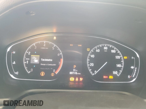 2019 Honda Accord Sedan Sport 1.5T with VIN 1HGCV1F35KA142574, listed as a Copart auction lot 48250975 with 57,115 mi miles and Salvage Title. Bid and sale history available at carsss.com. Image 9.