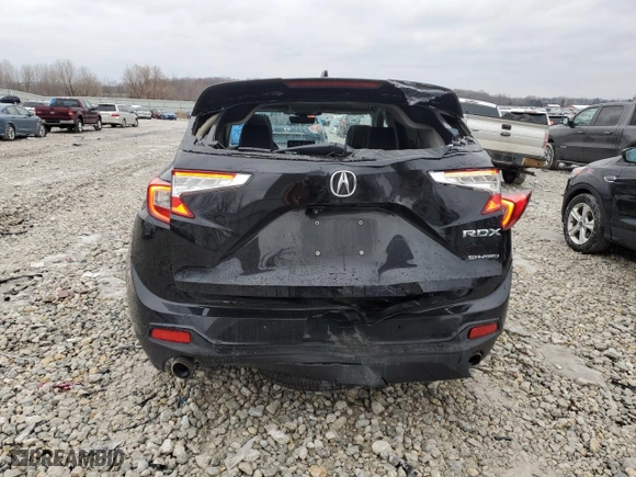 2020 Acura RDX w/Advance Pkg with VIN 5J8TC2H72LL029893, listed as a Copart auction lot 47185635 with 89,627 mi miles and Salvage Title. Bid and sale history available at carsss.com. Image 6.