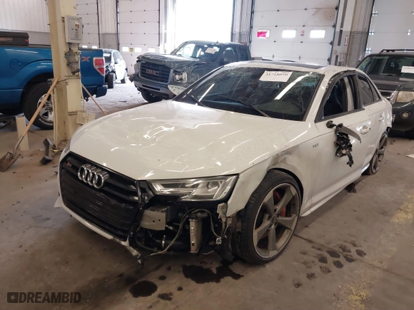 2018 Audi S4 Premium Plus with VIN WAUB4AF49JA217813, listed as a IAAI auction lot 41718050 with 1 mi miles. Bid and sale history available at carsss.com. Image 18.