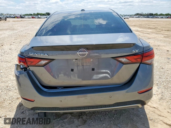 2024 Nissan Sentra SV with VIN 3N1AB8CVXRY217033, listed as a Copart auction lot 58655825 with 21,531 mi miles and Salvage title. Bid and sale history available at DreamBid. Image 6.