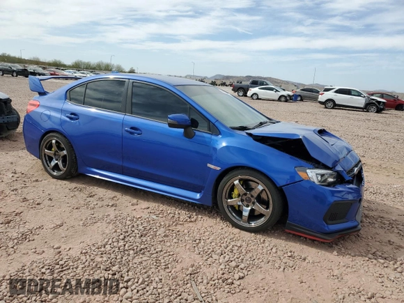 2019 Subaru WRX STI with VIN JF1VA2S66K9805893, listed as a Copart auction lot 44734815 with 98,839 mi miles and Salvage Title. Bid and sale history available at carsss.com. Image 4.