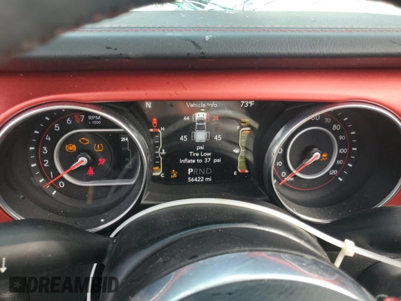 2020 Jeep Gladiator Rubicon with VIN 1C6JJTBG6LL102474, listed as a Copart auction lot 60377785 with 56,422 mi miles and Salvage title. Bid and sale history available at DreamBid. Image 9.
