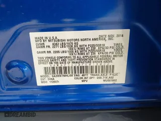 2015 Mitsubishi Outlander Sport ES with VIN 4A4AP3AU0FE018022, listed as a IAAI auction lot 41957390 with 110,725 mi miles. Bid and sale history available at carsss.com. Image 9.