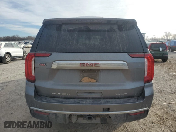 2021 GMC Yukon XL SLT with VIN 1GKS1GKD6MR408992, listed as a Copart auction lot 85475094 with 74,279 mi miles and Salvage Title. Bid and sale history available at carsss.com. Image 6.