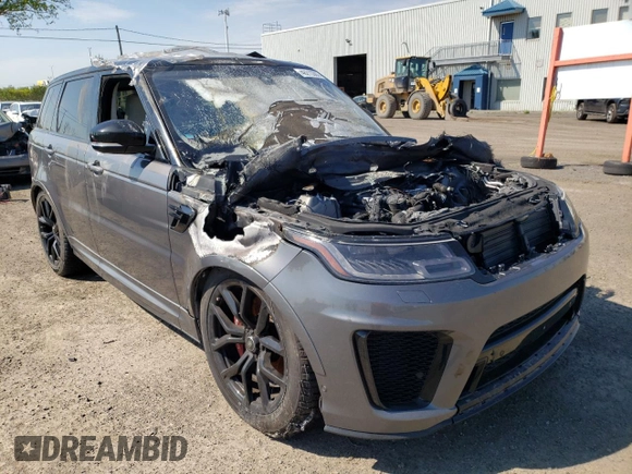 2019 Land Rover Range Rover Sport SVR with VIN SALWZ2SE1KA821229, listed as a Copart auction lot 46213362 with Not Provided miles and Non Repairable. Bid and sale history available at DreamBid. Image 1.