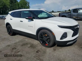 2020 Chevrolet Blazer LT with VIN 3GNKBCRS4LS720401, listed as a Copart auction lot 60222385 with 69,191 mi miles and Salvage title. Bid and sale history available at DreamBid. Image 4.