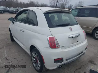 2015 FIAT 500 Sport with VIN 3C3CFFBR3FT509185, listed as a IAAI auction lot 41739081 with 23,555 mi miles. Bid and sale history available at carsss.com. Image 3.
