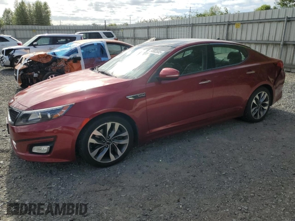 2015 Kia Optima SX Turbo z VIN 5XXGR4A66FG512044, wystawiony jako Copart lot #64883585 z przebiegiem 167 844 mil mil oraz Czysty tytuł • Clean title. Historia ofert i sprzedaży dostępna na DreamBid. Obrazek 1.