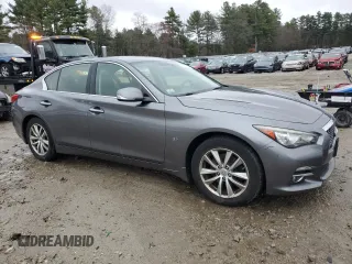 2015 Infiniti Q50 Premium with VIN JN1BV7AR1FM423058, listed as a Copart auction lot 52195215 with 94,797 mi miles and Clean Title. Bid and sale history available at carsss.com. Image 4.