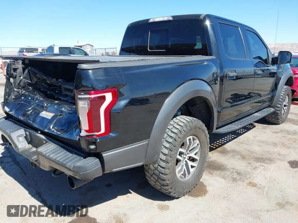 2017 Ford F-150 Raptor with VIN 1FTFW1RG5HFA83027, listed as a IAAI auction lot 41580287 with 91,825 mi miles and . Bid and sale history available at carsss.com. Image 4.