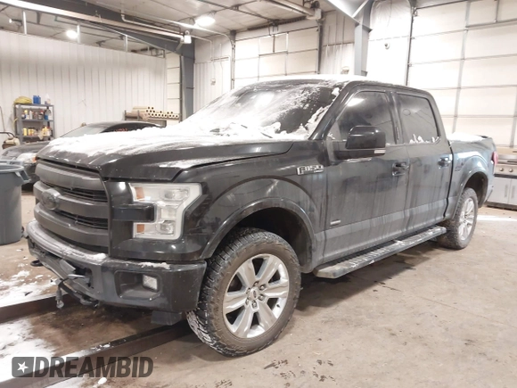 2015 Ford F-150 XLT with VIN 1FTEW1EG5FKE75348, listed as a IAAI auction lot 41599920 with 123,503 mi miles. Bid and sale history available at carsss.com. Image 2.