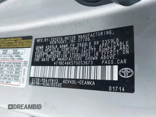 2007 Toyota Camry CE z VIN 4T1BE46K57U053673, wystawiony jako IAAI lot #42319748 z przebiegiem 173 154 mil mil oraz . Historia ofert i sprzedaży dostępna na DreamBid. Obrazek 9.