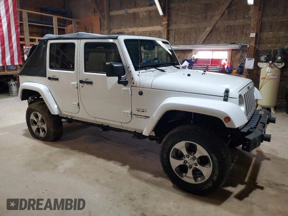 2018 Jeep Wrangler Unlimited Sahara with VIN 1C4HJWEG5JL918366, listed as a Copart auction lot 55943685 with 112,006 mi miles and Clean title. Bid and sale history available at DreamBid. Image 4.