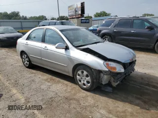 2008 Kia Spectra EX with VIN KNAFE121585511576, listed as a Copart auction lot 68634114 with 123,375 mi miles and Salvage Title. Bid and sale history available at carsss.com. Image 4.