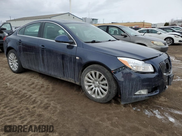 2011 Buick Regal CXL RL2 with VIN 2G4GP5EC1B9174738, listed as a Copart auction lot 45486125 with 51,169 mi miles and Salvage title. Bid and sale history available at DreamBid. Image 4.