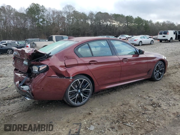 2023 BMW 5 Series 540i xDrive with VIN WBA73BJ07PCN26258, listed as a Copart auction lot 86902364 with 16,347 mi miles and Salvage Title. Bid and sale history available at carsss.com. Image 3.