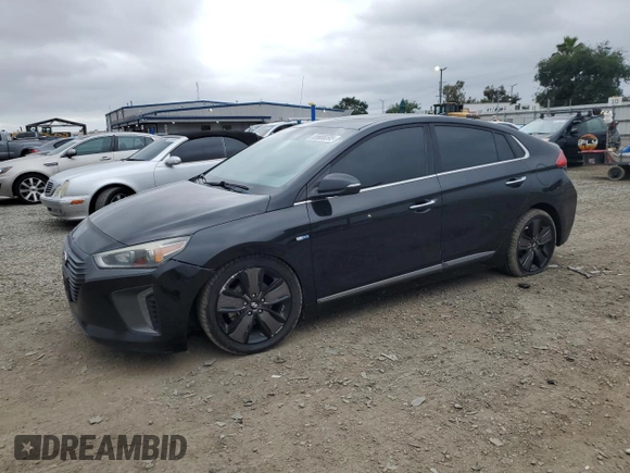 2017 Hyundai Ioniq Limited with VIN KMHC85LC4HU036119, listed as a Copart auction lot 55686595 with 326,888 mi miles and Salvage title. Bid and sale history available at DreamBid. Image 1.