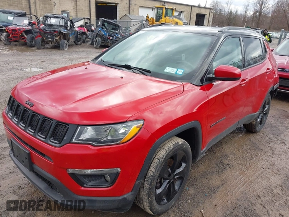 2021 Jeep Compass Altitude with VIN 3C4NJDBB3MT504477, listed as a IAAI auction lot 41886527 with 50,341 mi miles and . Bid and sale history available at DreamBid. Image 17.