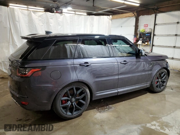 2021 Land Rover Range Rover Sport SVR z VIN SALWZ2RE2MA775371, wystawiony jako Copart lot #84211924 z przebiegiem 23 017 mil mil oraz Szkody całkowita. Historia ofert i sprzedaży dostępna na DreamBid. Obrazek 3.