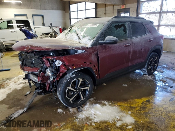 2023 Chevrolet TrailBlazer RS with VIN KL79MUSL8PB202574, listed as a Copart auction lot 46428005 with 11,039 mi miles and Salvage Title. Bid and sale history available at DreamBid. Image 1.