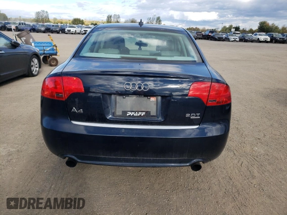 2008 Audi A4 2.0T with VIN WAUDF68EX8A170128, listed as a Copart auction lot 74987444 with 236,666 mi miles and Clean Title. Bid and sale history available at carsss.com. Image 6.