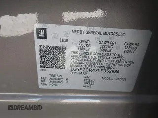 2020 Cadillac XT4 FWD Premium Luxury with VIN 1GYFZCR47LF052986, listed as a IAAI auction lot 41866449 with 56,422 mi miles and . Bid and sale history available at DreamBid. Image 9.