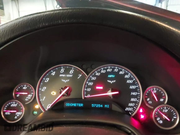 2005 Chevrolet Corvette with VIN 1G1YY24U755114259, listed as a IAAI auction lot 41312843 with 57,254 mi miles. Bid and sale history available at carsss.com. Image 7.